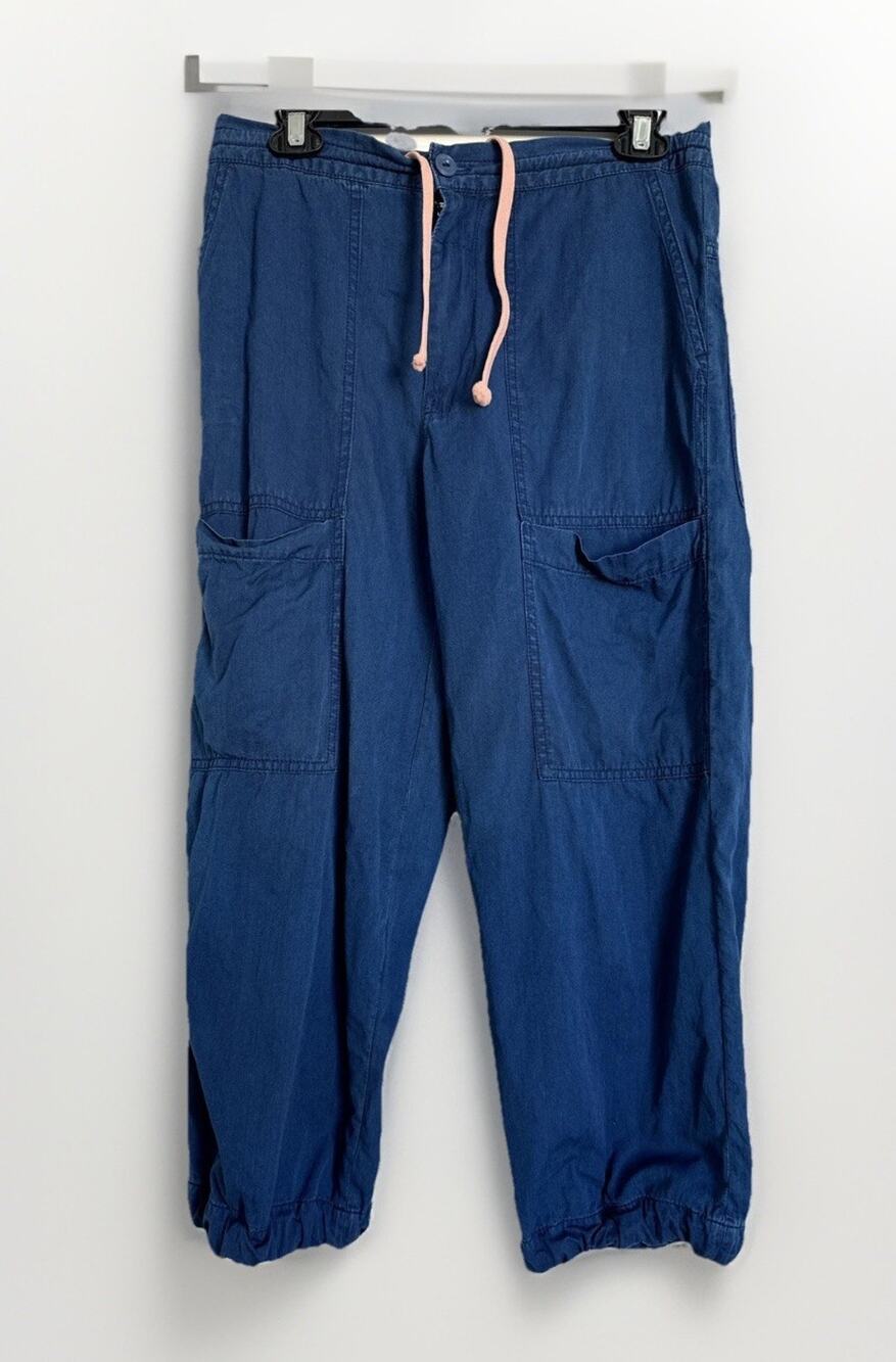 Acne Studios Bla Konst Blue Iron Tencel Cargo Pants Via Women’s Size 36 US Small